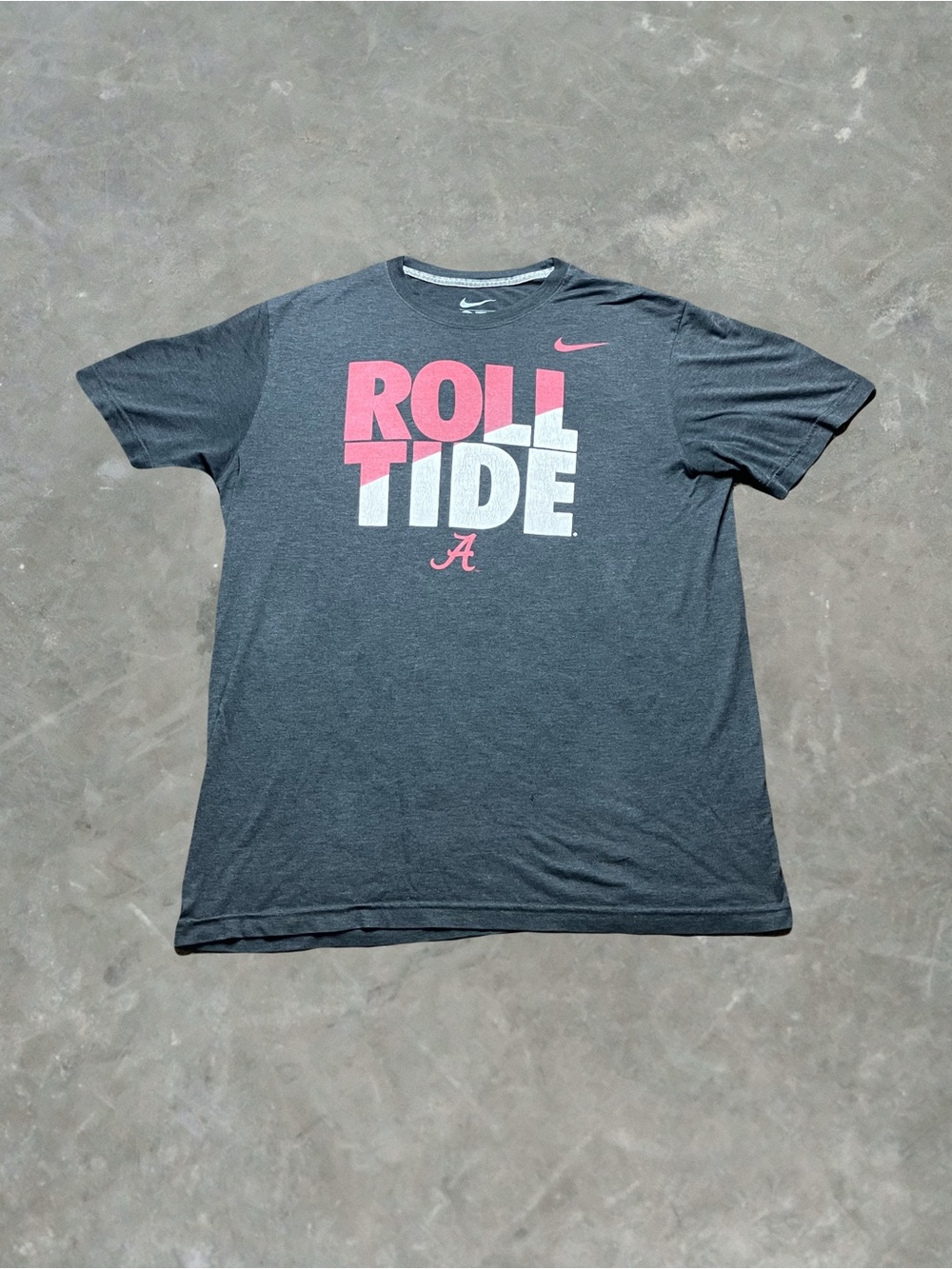 ☀️ Nike Alabama Crimson Tide College Football Graphic Tee Mens L Gray